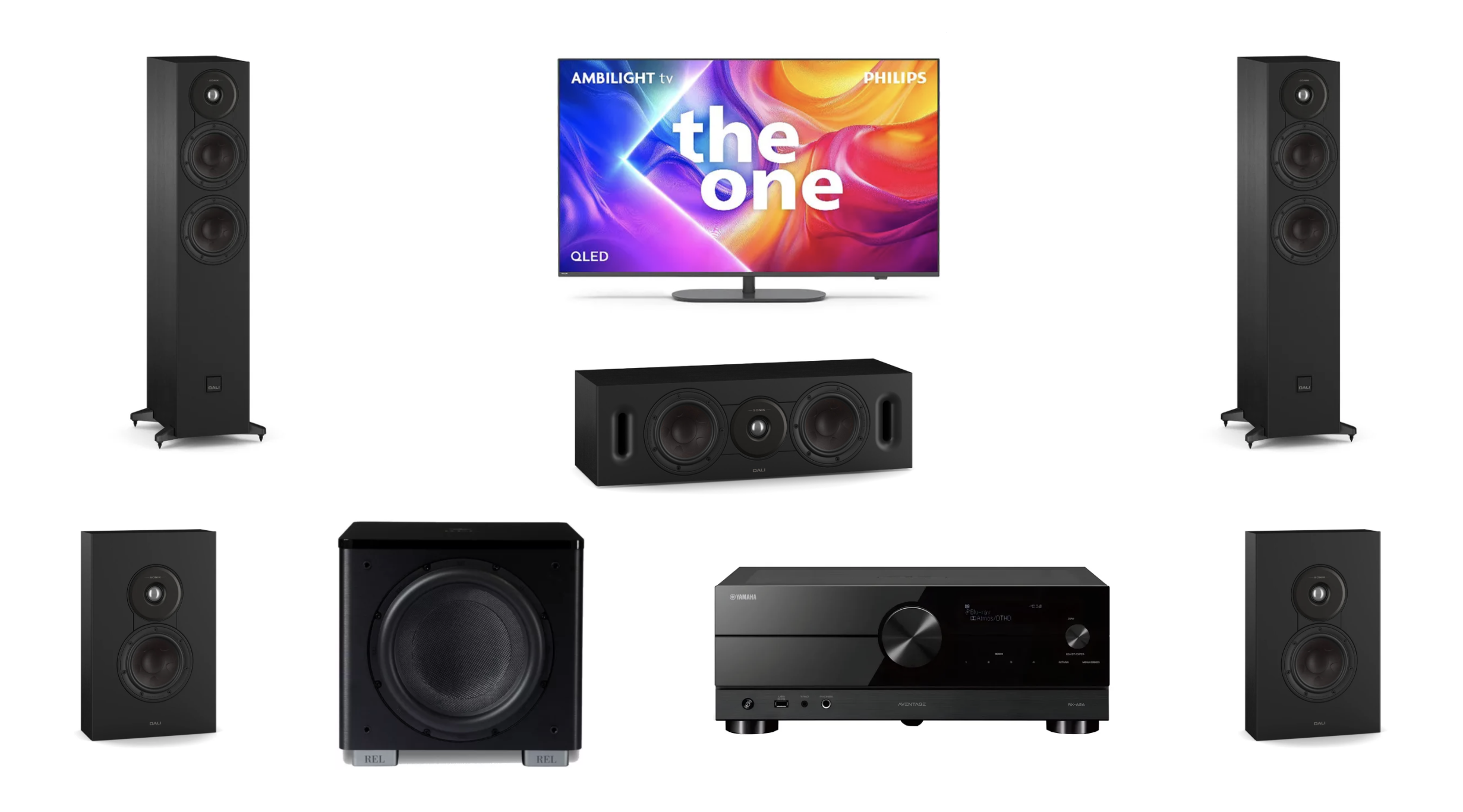 Offre exclusive Mondial 2026 - (DALI Sonik & REL HT & YAMAHA RX-A2 ) TV PHILIPS 165 cm QLED 4K OFFERTE*
