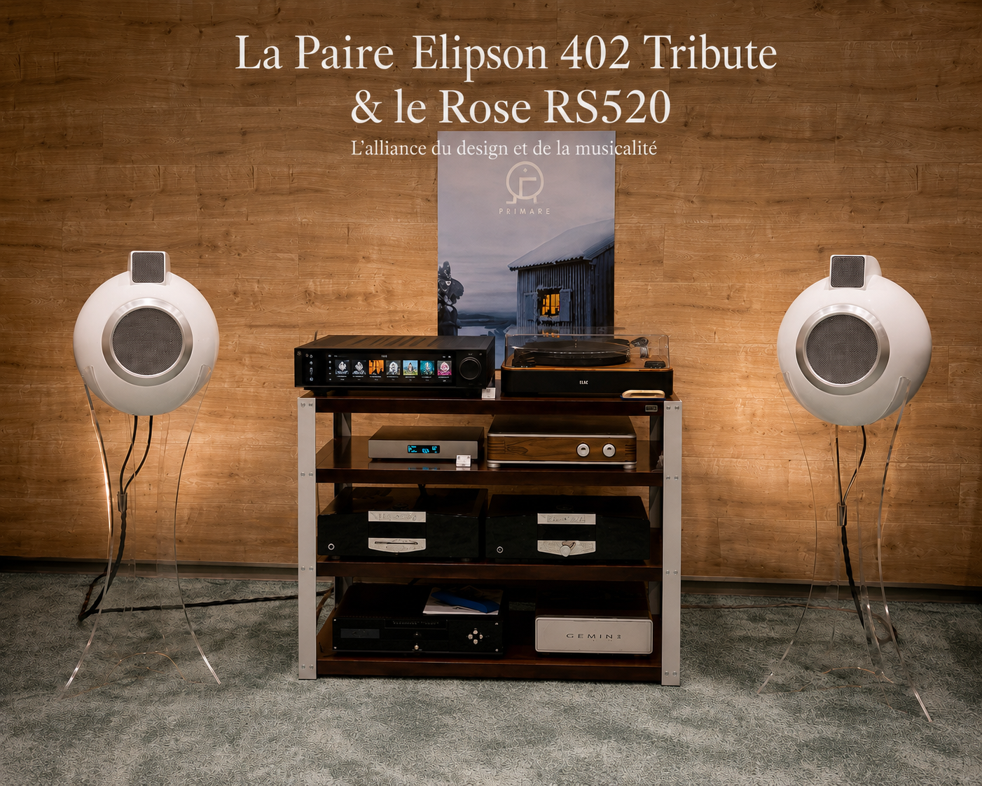 CHAÎNE COMPOSÉE   Elipson 402 Tribute & Rose RS520 - Produit Exposé