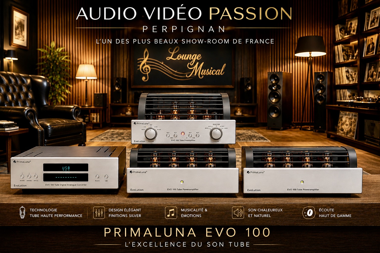 A - PrimaLuna EVO 100 - PRÉ-Ampli + deux Blocs de puissance + DAC - Stop Affaire