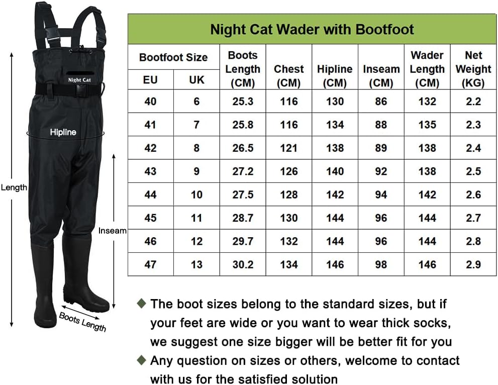 Waders de pêche Night Cat à bottes PVC, pointure 43, photo 6