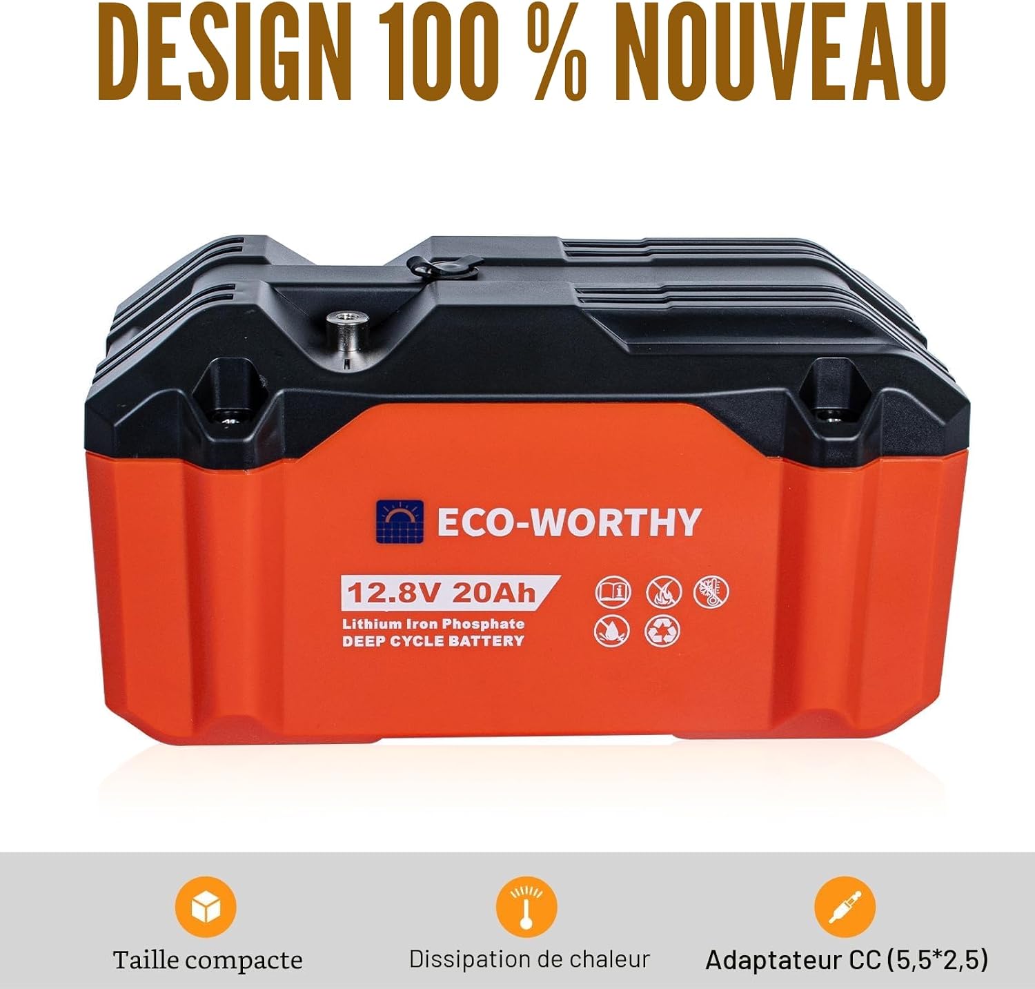 Batterie lithium LiFePO4 12 V 20 Ah pour moteur de traîne, photo 2