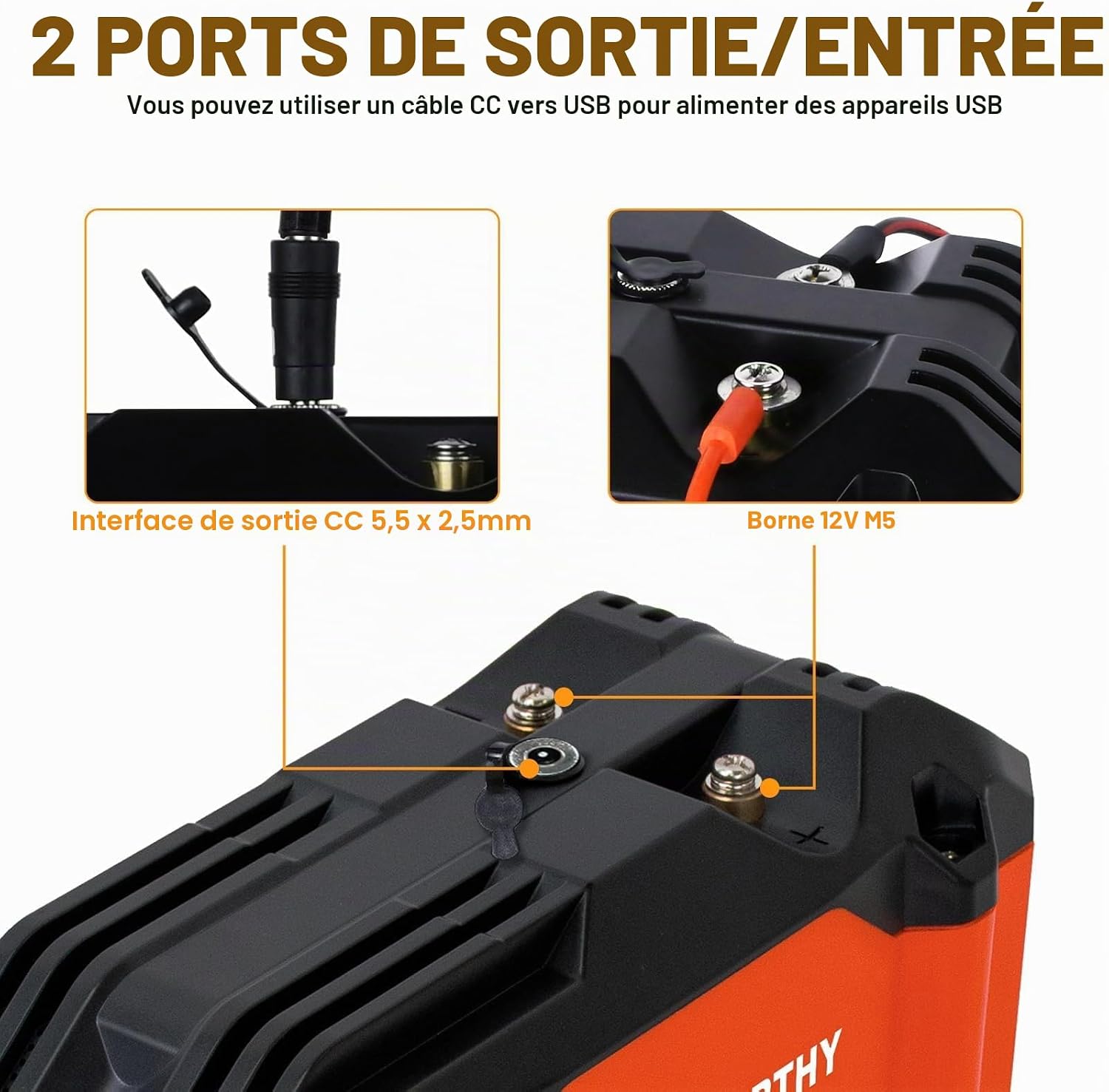 Batterie lithium LiFePO4 12 V 20 Ah pour moteur de traîne, photo 5