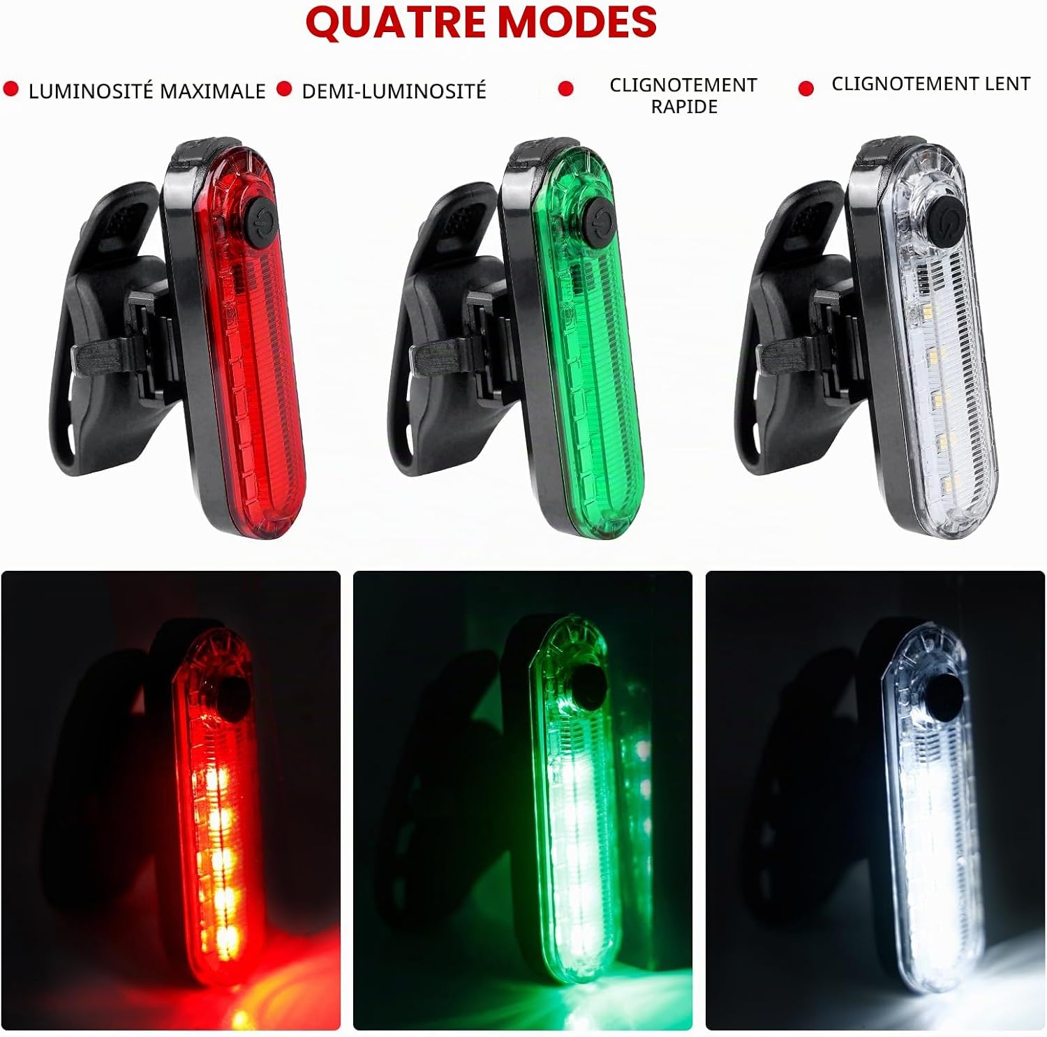 Lot de 6 feux de navigation LED rechargeables pour kayak, photo 5