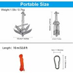 Ancre pliable BeGrit 0,7 kg avec corde de 10 m, photo 9