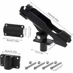 Lot de 2 supports de canne rotatifs à 360° pour kayak, photo 2