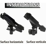 Lot de 2 supports de canne rotatifs à 360° pour kayak, photo 4