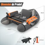 Float tube gonflable GOPLUS avec pagaie, palmes et pompe, photo 2