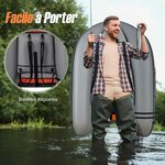 Float tube gonflable GOPLUS avec pagaie, palmes et pompe, photo 3