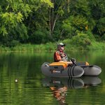 Float tube gonflable GOPLUS avec pagaie, palmes et pompe, photo 6