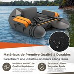 Float tube gonflable GOPLUS avec pagaie, palmes et pompe, photo 8