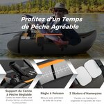 Float tube gonflable GOPLUS avec pagaie, palmes et pompe, photo 9
