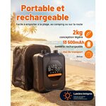 Gonfleur électrique paddle 20 PSI rechargeable avec embouts, photo 2