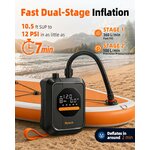 Gonfleur électrique paddle 20 PSI rechargeable avec embouts, photo 3