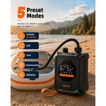 Gonfleur électrique paddle 20 PSI rechargeable avec embouts, photo 5