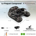 Float tube de pêche en U GOPLUS camouflage avec pagaie, photo 2