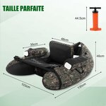Float tube de pêche camouflage LEADZM avec pompe et sac, photo 2
