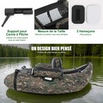 Float tube de pêche camouflage LEADZM avec pompe et sac, photo 5