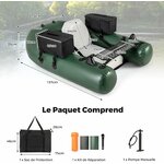 Float tube de pêche GOPLUS vert à trois chambres, photo 2