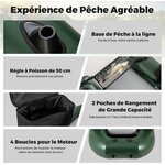 Float tube de pêche GOPLUS vert à trois chambres, photo 3