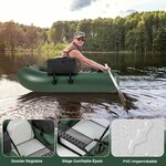 Float tube de pêche GOPLUS vert à trois chambres, photo 5