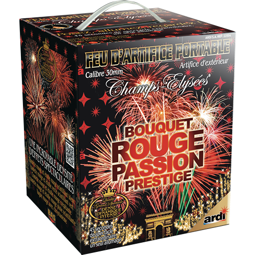 [22514] FEU D'ARTIFICE PORTABLE® BOUQUET ROUGE PASSION PRESTIGE