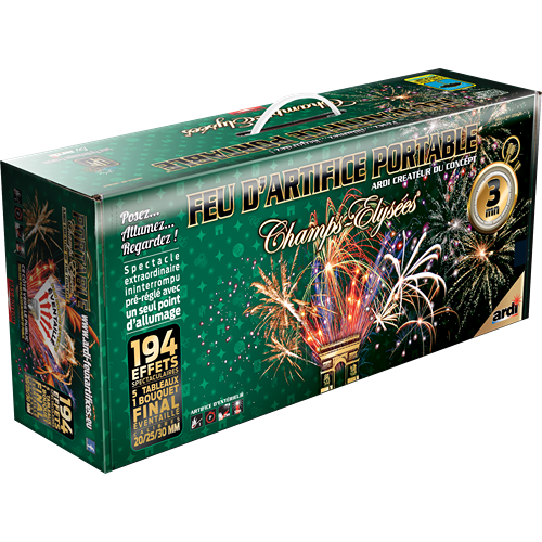 [22518LPF] FEU D'ARTIFICE PORTABLE® CHAMPS-ÉLYSÉES® 3MN