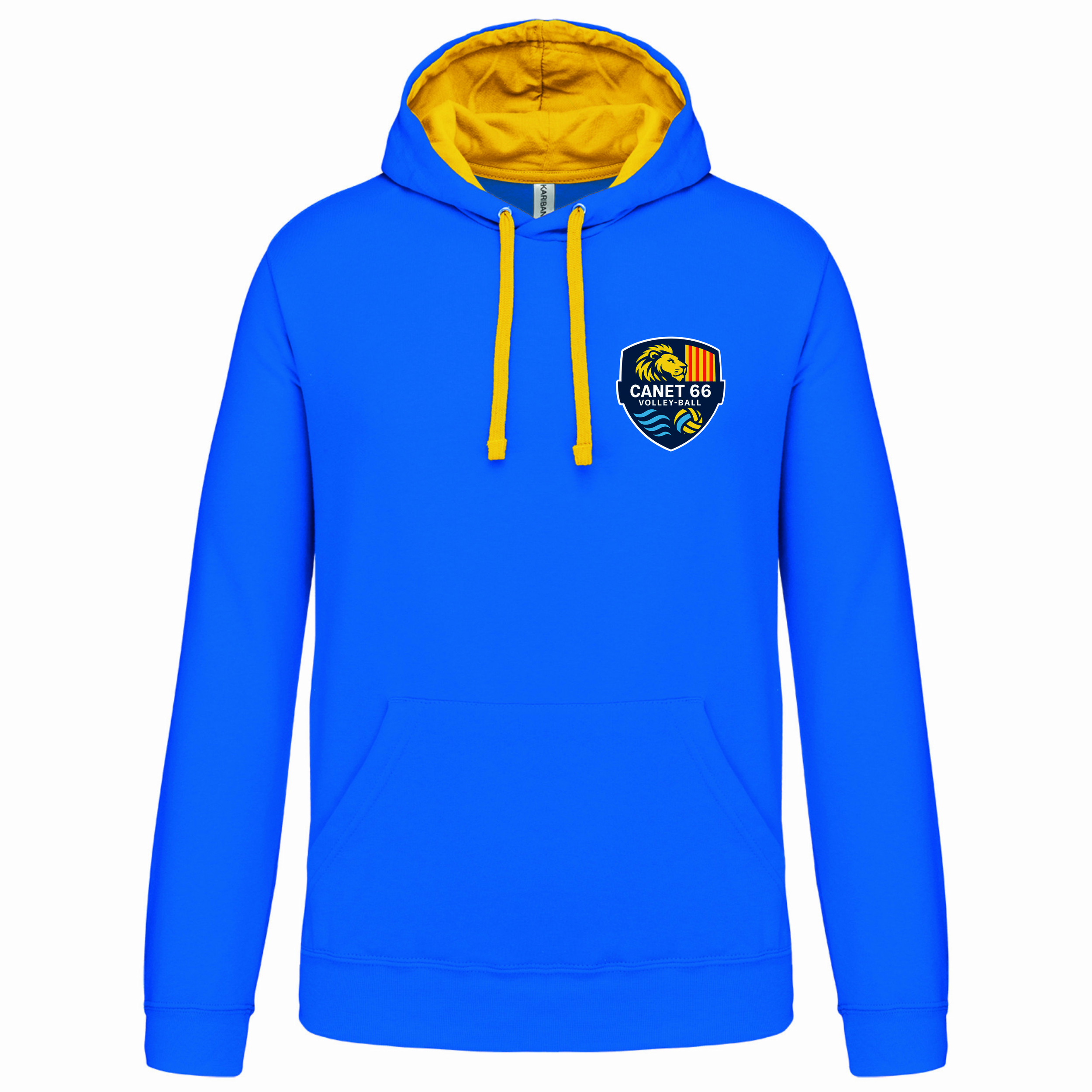 sweat jaune homme face