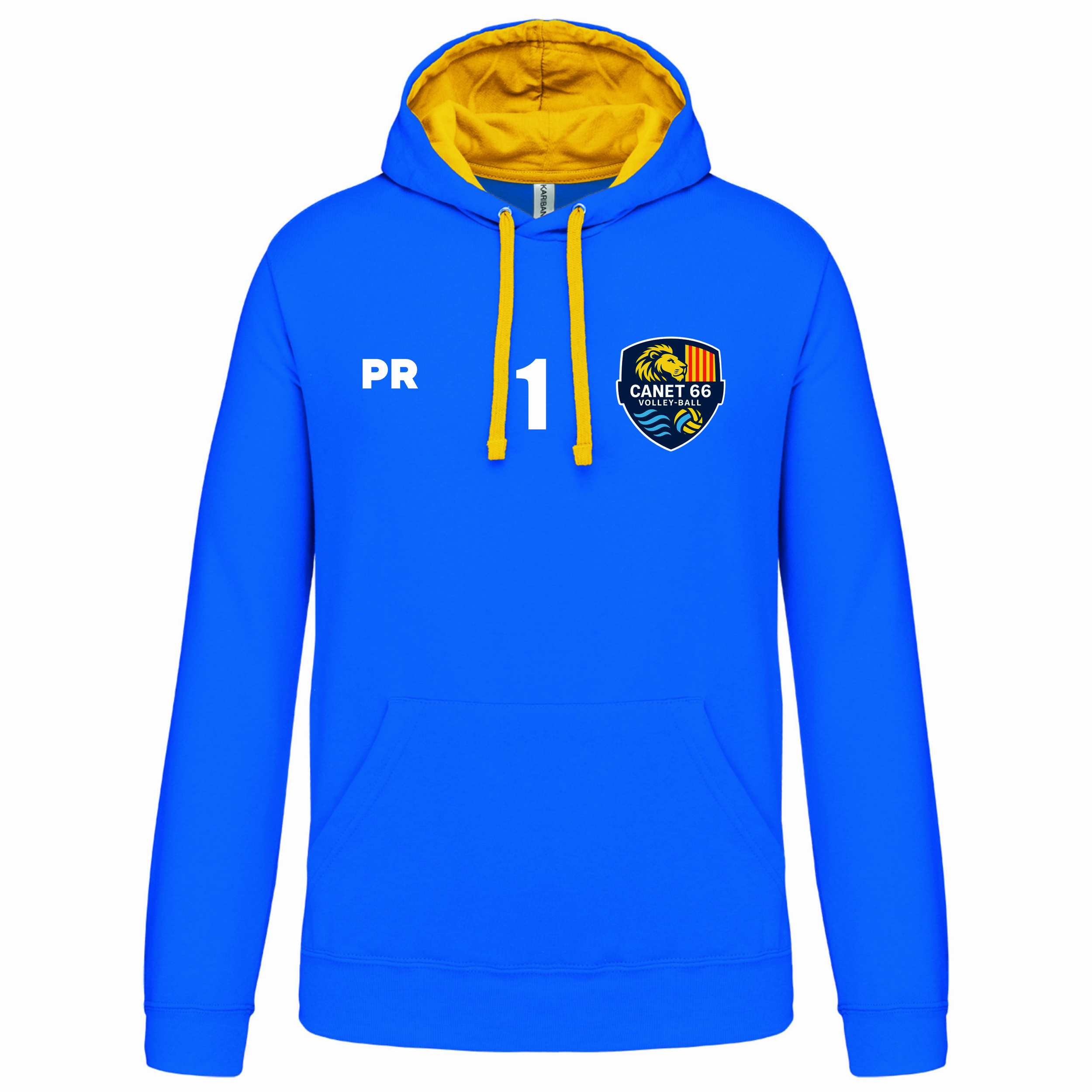 sweat jaune homme logo
