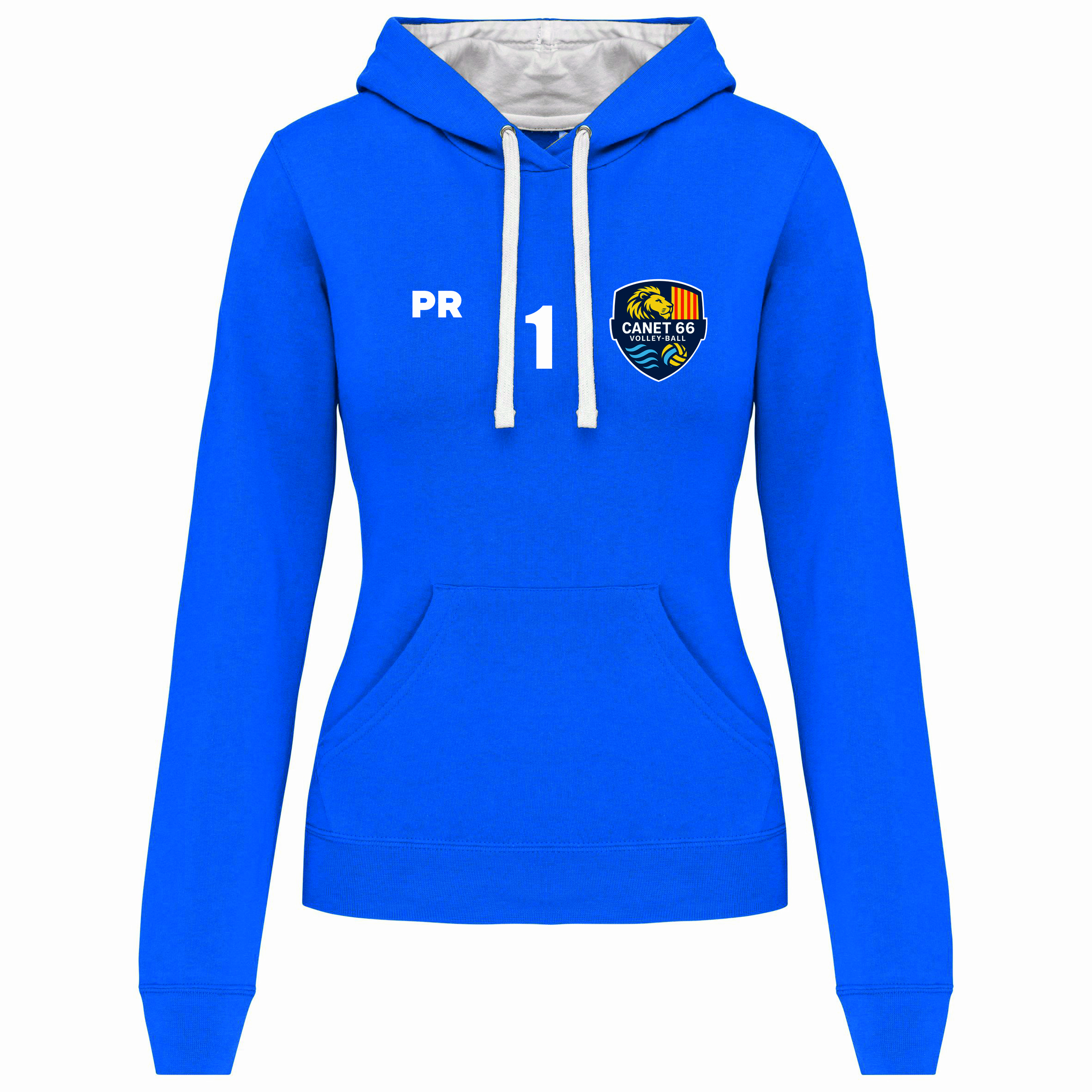 sweat blanc fem logo club