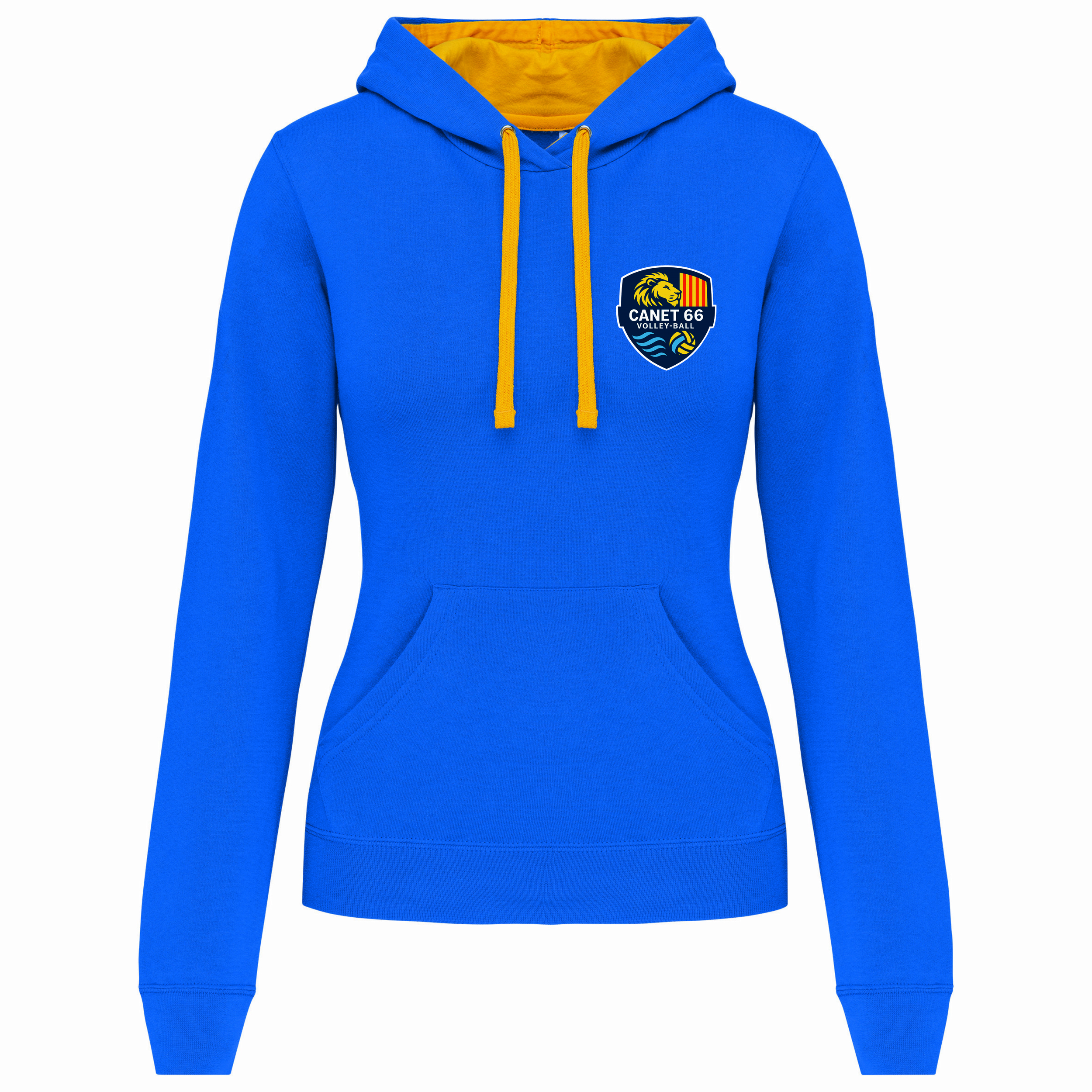 sweat jaune fem logo beach 1