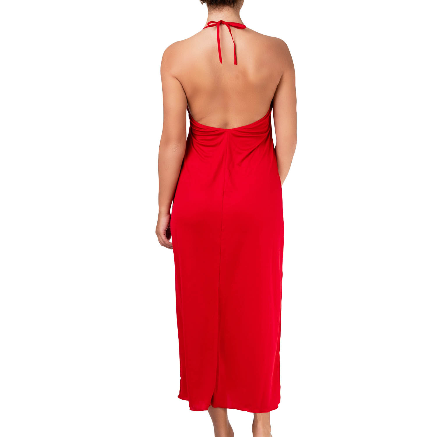 long red nightgown with open back