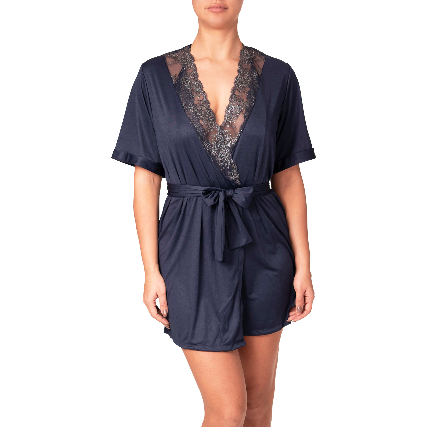 picture of a navy blue kimono