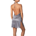 Gray nightie with an open back
