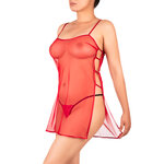 red transparent nightdress