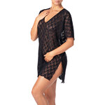 transparent black lace tunic