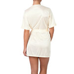 picture of a sexy ivory satin kimono