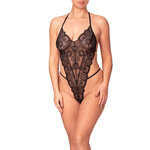 picture of a black lace bodysuit