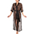 Picture of a long sheer black tulle kimono