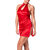 picture of a red sexy nightie with front tear drop shaped cut out