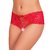 picture of red lace crotchless shorty thong