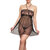 picture of a sheer black lace and tulle babydoll