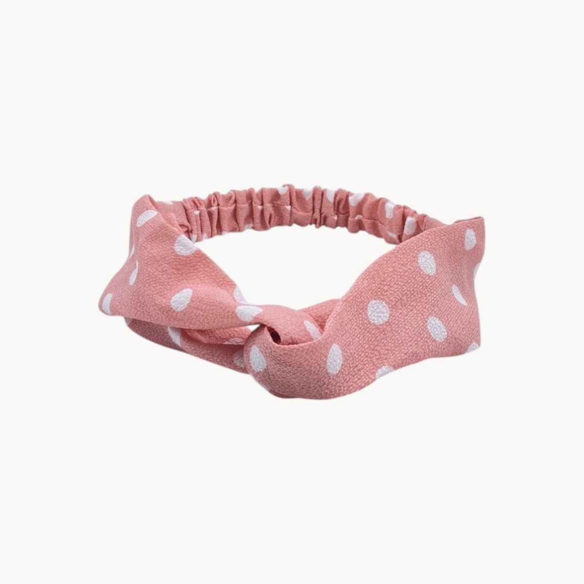Bandeau Rigide Bleu Indigo à Pois Blancs – Foulard Cheveux Maléable