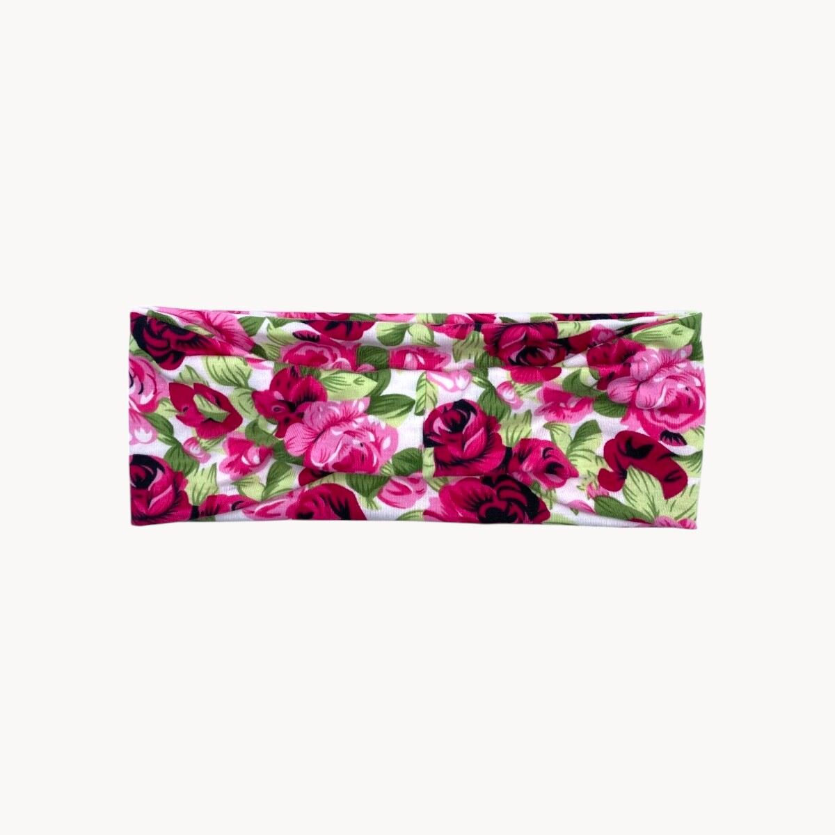 Bandeau Cheveux Fleurs Roses