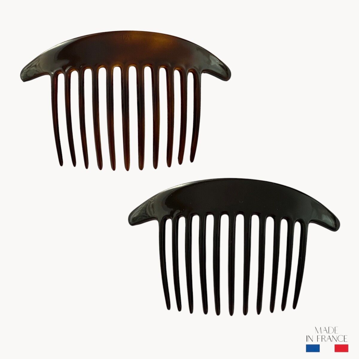 Grand Peigne à Cheveux 11 dents - Noir ou Vison