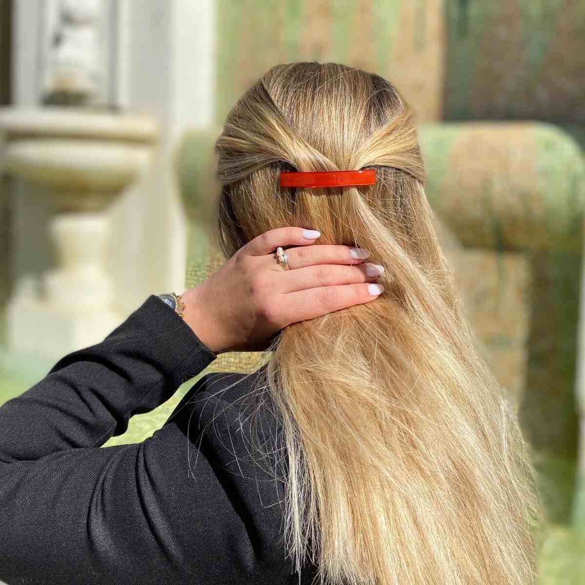 Barrette à cheveux Pauline Rouge