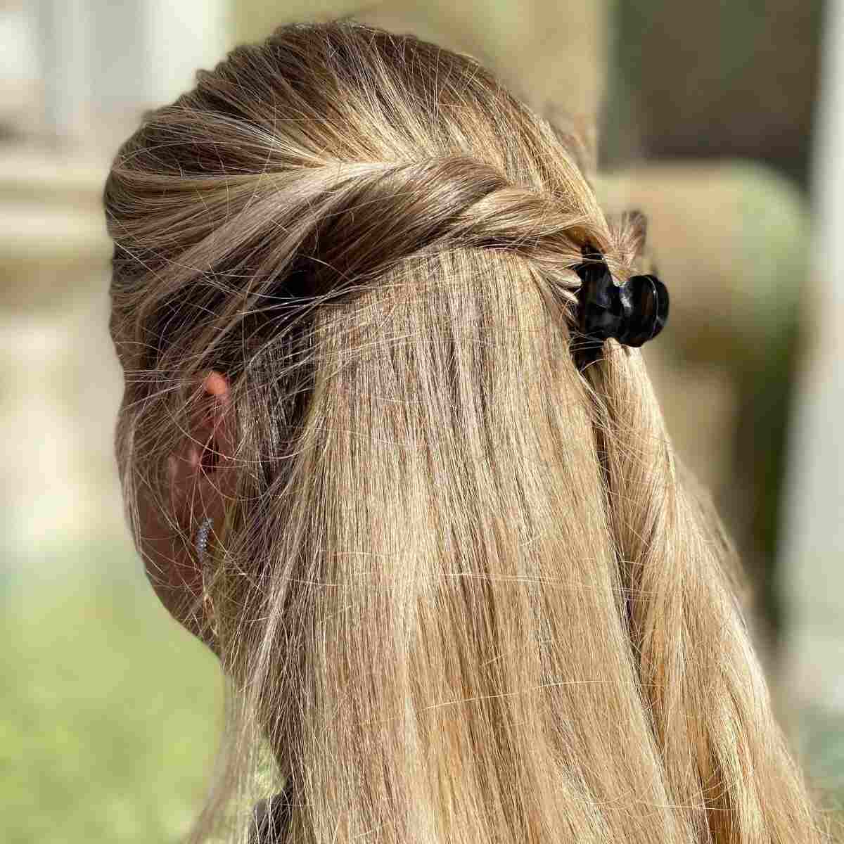 petite pince cheveux 3 cm noir nacré 5