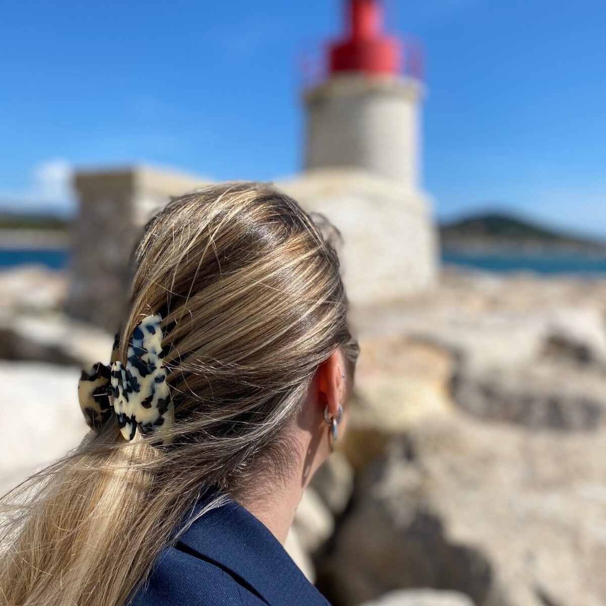 Grande Pince à cheveux 9 cm - Écailles et Alba