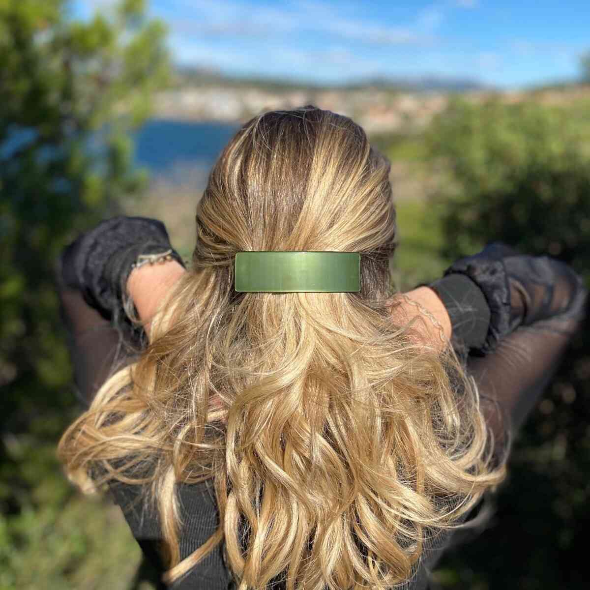 Grande barrette à cheveux Hortance collection OPALE