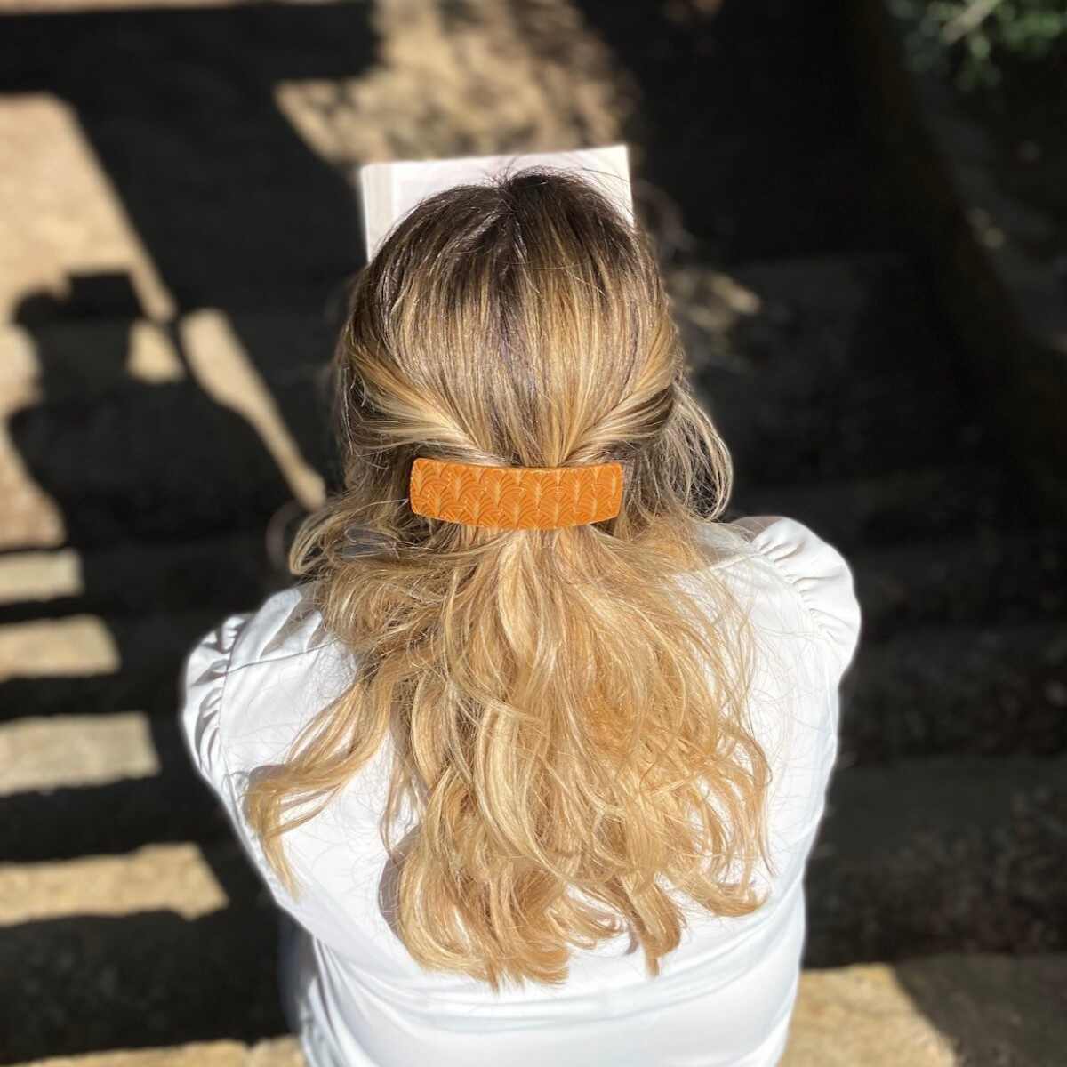 barrette cheveux aglaé caramel cuivré 5