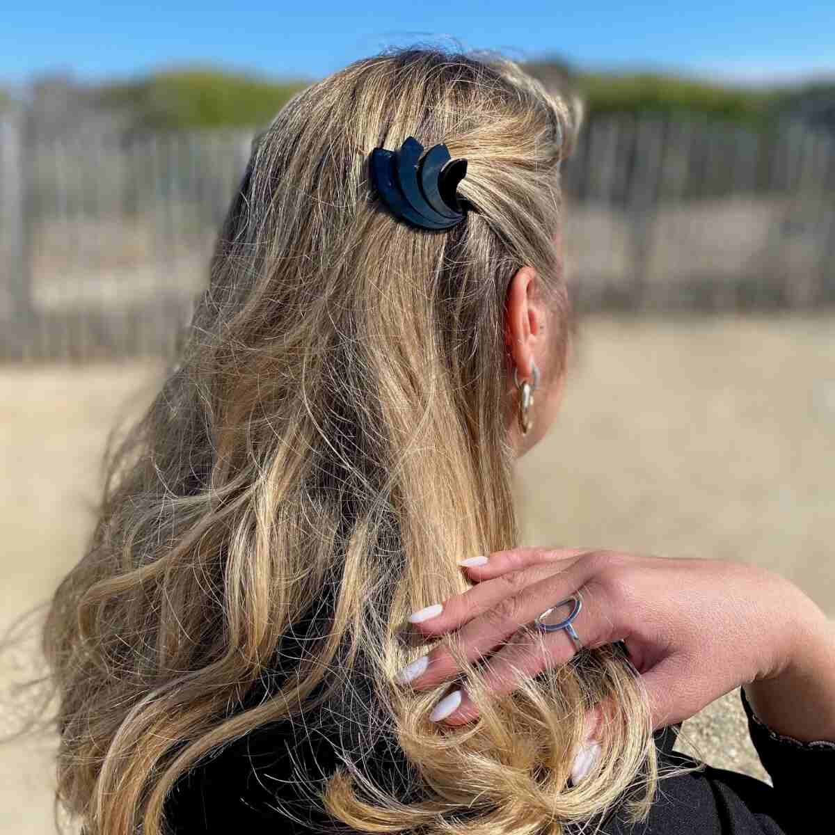barrette cheveux coralie classique noir 5
